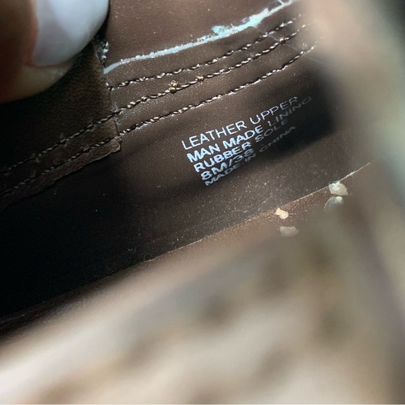 Tory Burch Women's Matthew Duck Boots 8 Green Brown Leather Rubber Rain Shoes - Picture 15 of 16